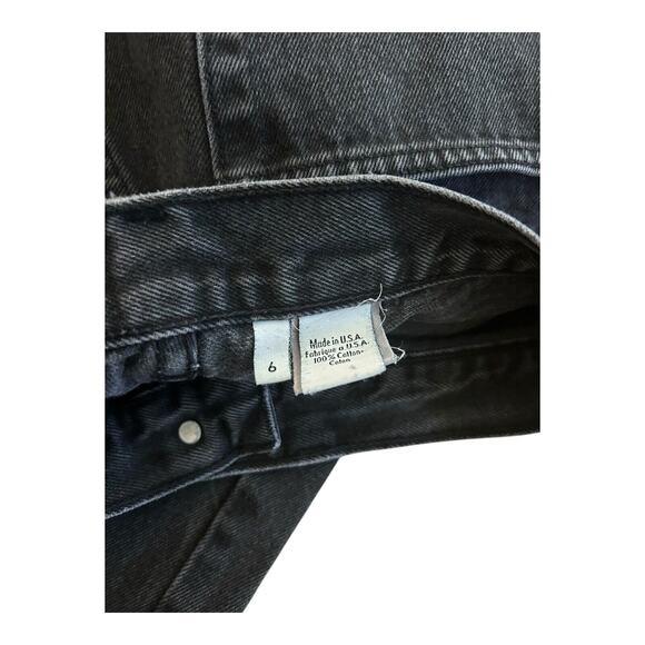 Vintage Calvin Klein Mom Jeans Black Straight Leg Sz 6 Made In USA Distressed - Picture 7 of 11